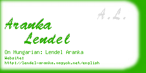 aranka lendel business card
